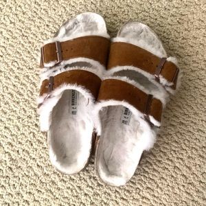Birkenstock Arizona Fur Sandals